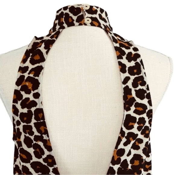 🌺SHOW ME YOUR MUMU Friday Choker Mini Dress in Cheetah Club Pebble Size XS NWT🌺 - Picture 7 of 10